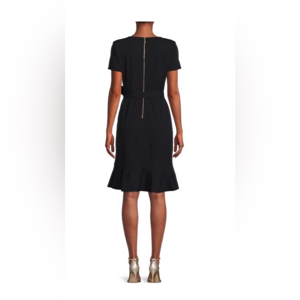 NWT Calvin Klein Black Ruffle Dress - Picture 2 of 5